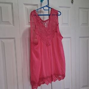 Elegant Pink Lace Blouse